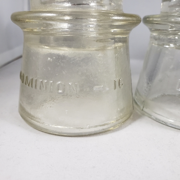 4 Dominion Glass No. 16 Telephone Insulators CD 122 for crafting or collection - Picture 2 of 6